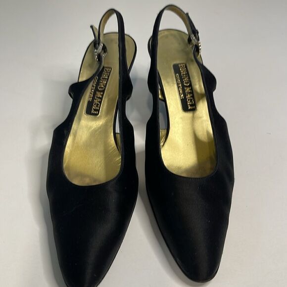 Bruno Magli Couture Satin Slingbacks AAAA - Picture 1 of 10